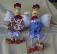 Boneco de GALO E GALINHA
